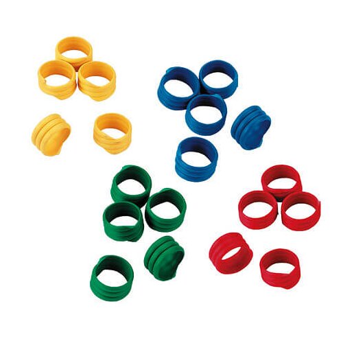 Spiralringe für Geflügel gemischte Farben Ø 12 mm - Kerbl
