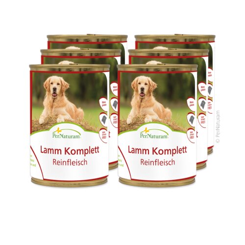 Hundefutter getreidefrei Reinfleischdosen Lamm komplett - PerNaturam