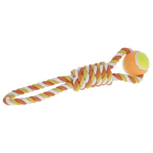 Hundespielzeug Ball am Tau 37 cm Baumwolle 3er Pack - Kerbl